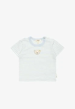 Steiff UNISEX KURZARM WELLNESS MIT TEDDYKOPF - T-Shirt Print - Celestial Blue