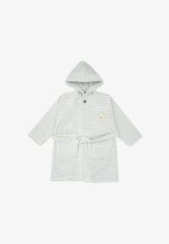 Steiff Bademantel - Hellblau Weiß