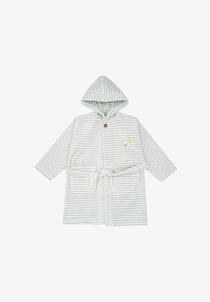 Steiff Bademantel - Hellblau Weiß