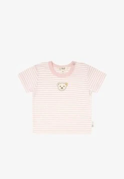 Steiff UNISEX KURZARM WELLNESS MIT TEDDYKOPF - T-Shirt Print - Silver Pink
