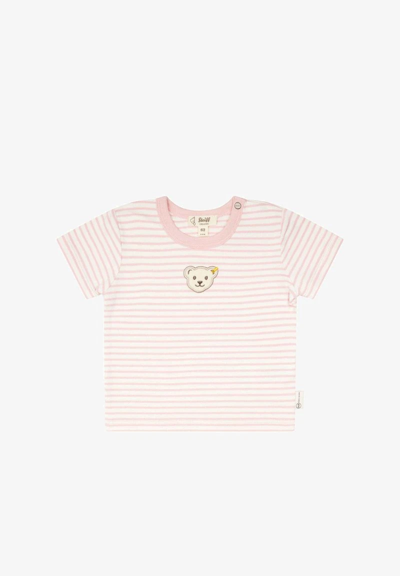 Steiff UNISEX KURZARM WELLNESS MIT TEDDYKOPF - T-Shirt Print - Silver Pink – Bild 4