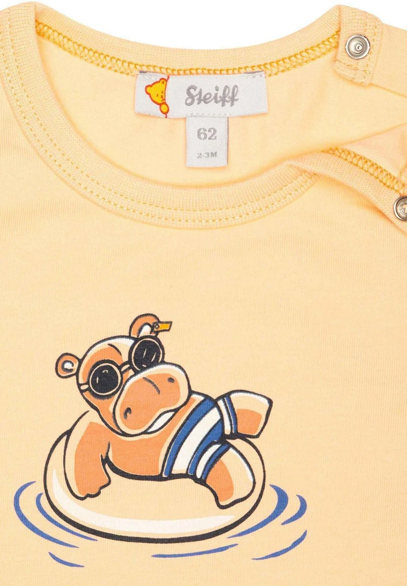 Steiff KURZARM HAPPY HIPPO - T-Shirt Print - Peach Fuzz – Bild 3