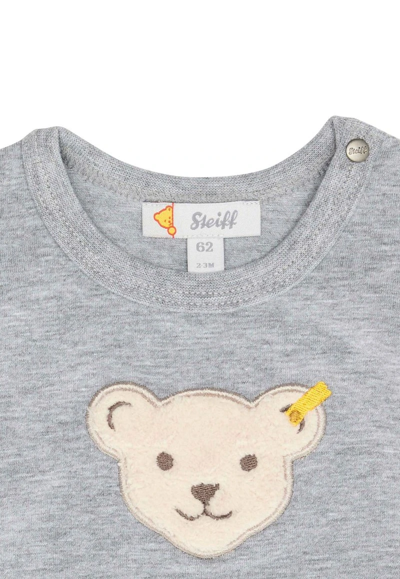 Steiff CLASSIC MIT TEDDYKOPF - Langarmshirt - Soft Grey Melange – Bild 3
