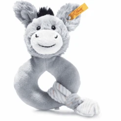 Steiff Greifling Esel Dinkie Graublau, 14 Cm