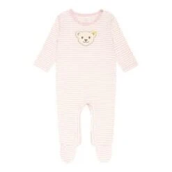 Steiff Overall Mit Fuß Ringel Bär In Rosa