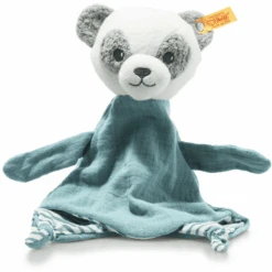 Steiff Paco Panda Schmusetuch, Grau/weiß/petrol