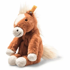 Steiff Soft Cuddly Friends Gola Schlenker-Pferd Rotbraun, 27 Cm