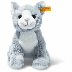 Steiff Soft Cuddly Friends Katze Cassie Eisblau/weiss, 26 Cm