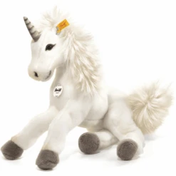STEIFF Starly Schlenker-Einhorn 35 Cm Weiß Liegend