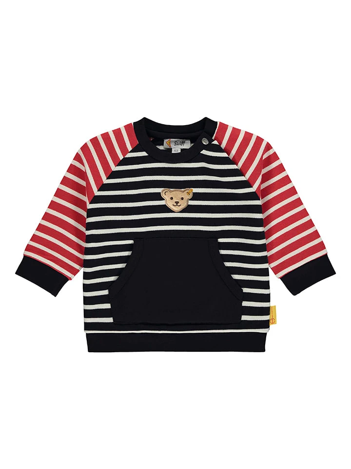Steiff Sweatshirt In Dunkelblau/ Rot