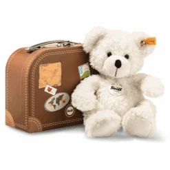 Steiff Teddybär Lotte, 28 Cm Weiss, Mit Koffer